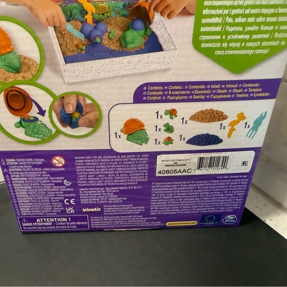 Kinetic Sand Project Planet Sea Turtle Beach Set Eco Friendly Fun Learning